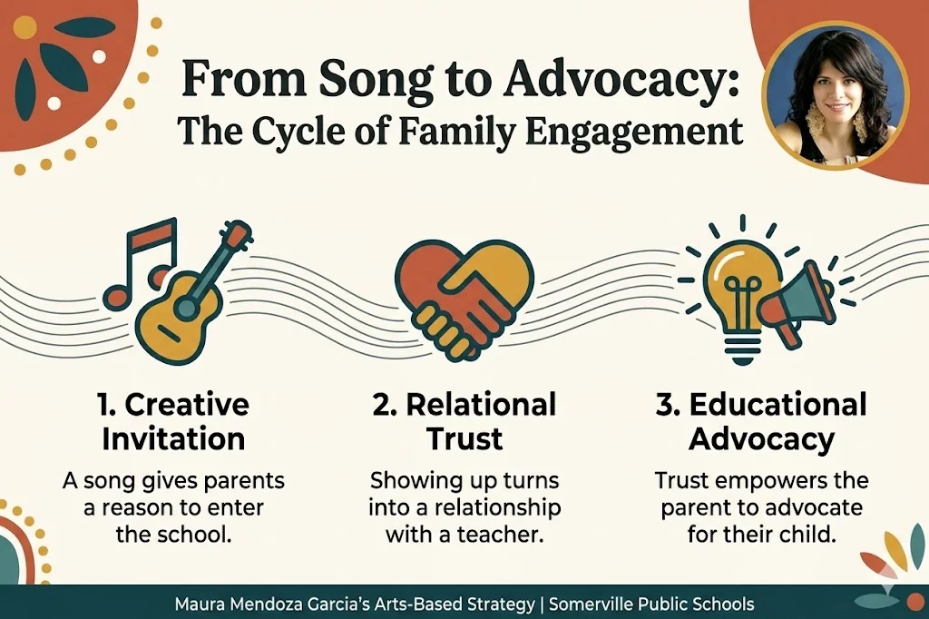Journey of immigrant family engagement through music: Creative Invitation, Relational Trust, and Educational Advocacy.