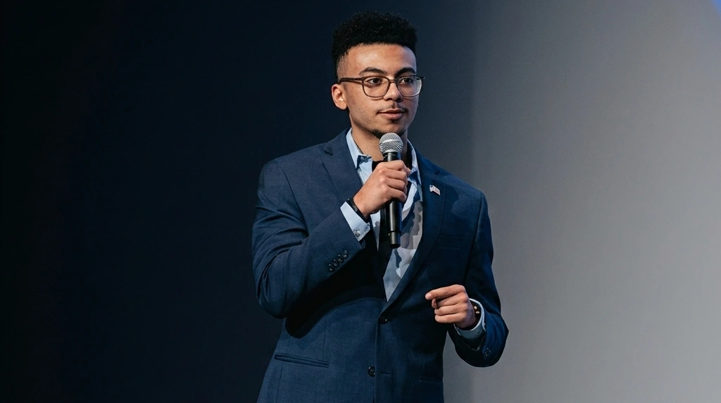 Trey Baker spoken word performance