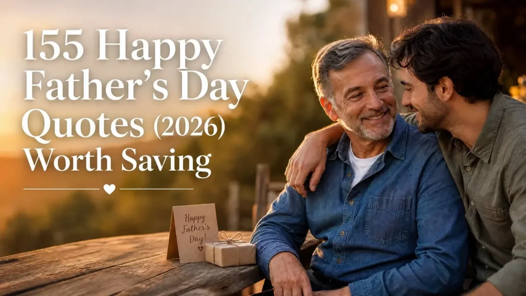 Father's Day Quotes featured image of a loving father and child sharing a special bonding moment on Father's Day